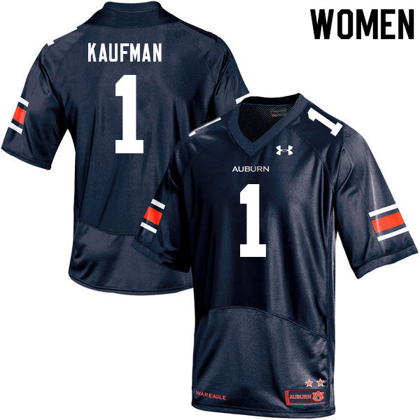 Auburn Tigers Women's Donovan Kaufman #1 Navy Under Armour Stitched College 2021 NCAA Authentic Football Jersey VHF4774UB